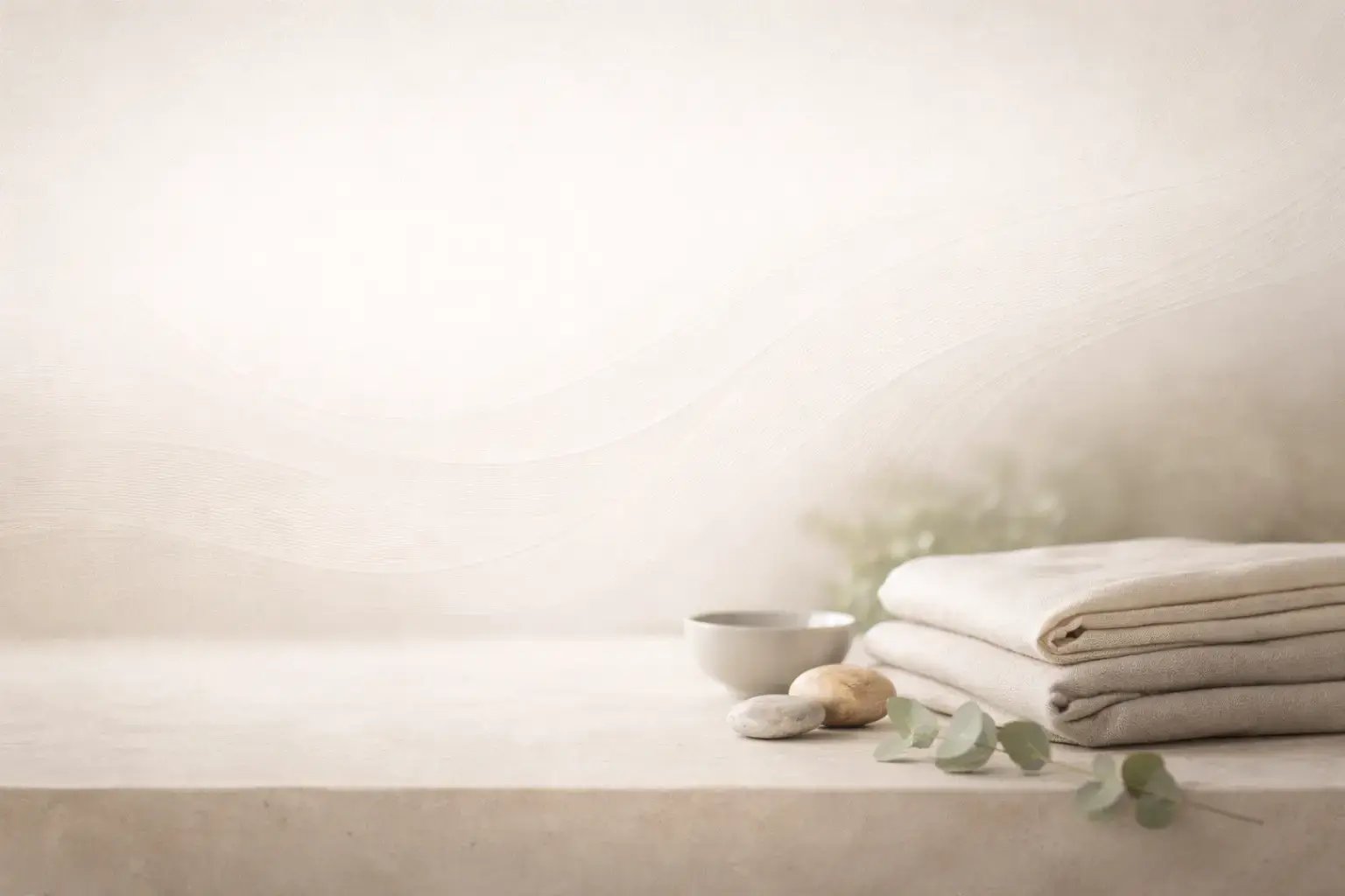 Calm, minimal craniosacral therapy setting