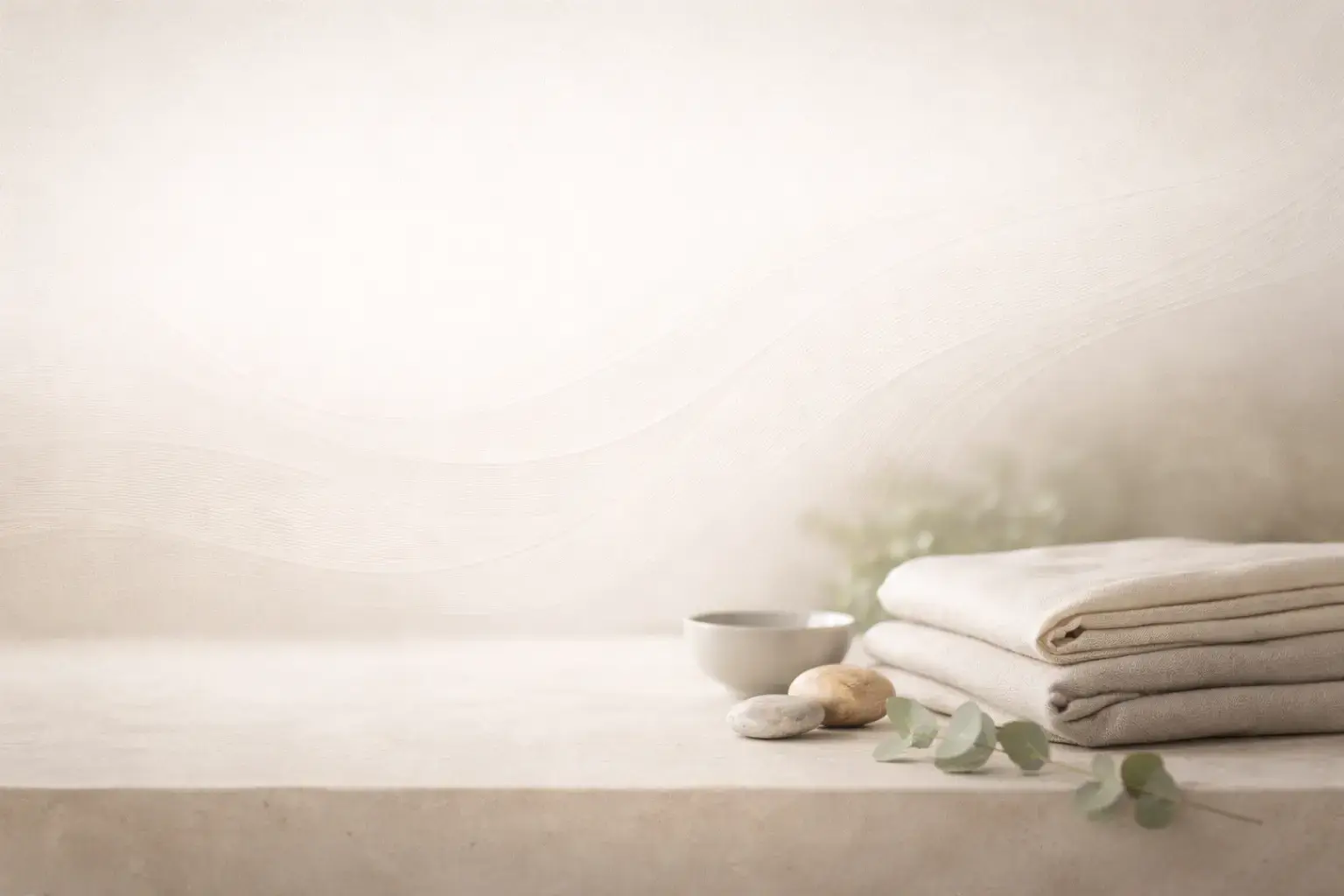 Calm, minimal craniosacral therapy setting